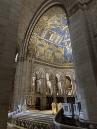 Apse and altar of the Basilique du Sacré-Coeur church, viewed from the east transept