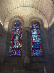 Stained glass windows at the Porch of the Basilique du Sacré-Coeur church