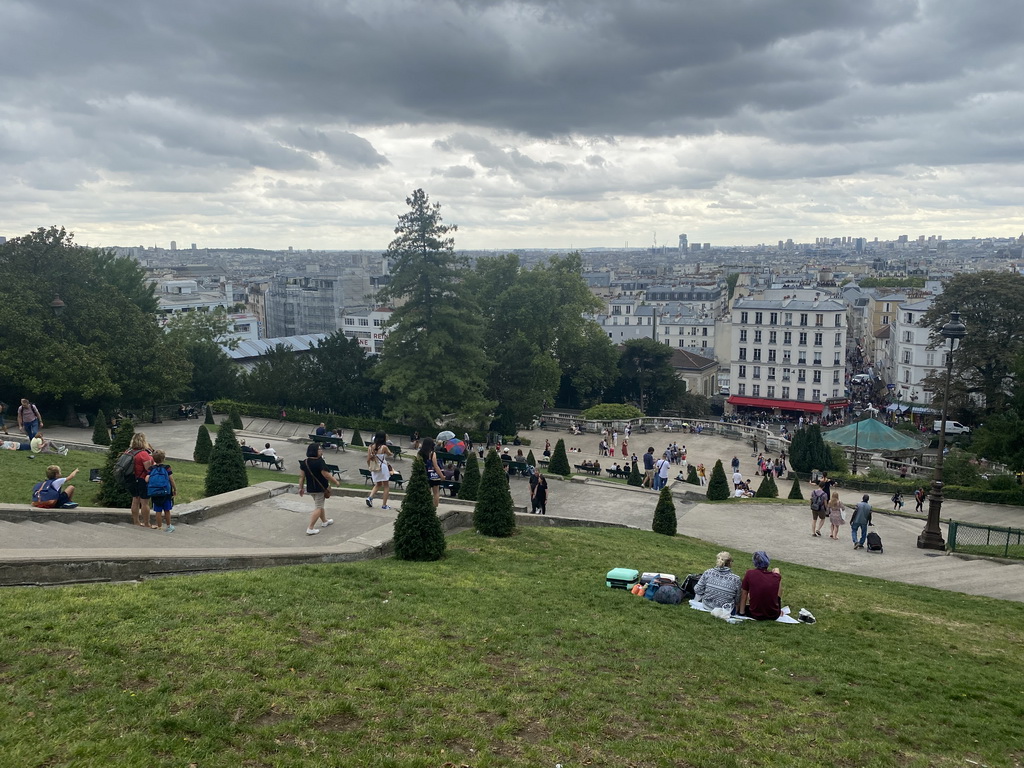 The Square Louise Michel, with a view on the city center