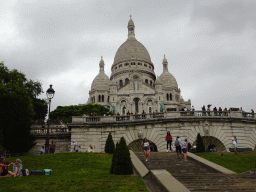 The Square Louise Michel and the front of the Basilique du Sacré-Coeur church