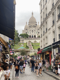 The Rue de Steinkerque street, the Carrousel de Saint-Pierre at the Place Saint-Pierre square, the Square Louise Michel and the front of the Basilique du Sacré-Coeur church