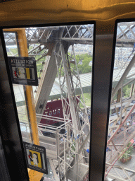 The First Floor of the Eiffel Tower, viewed from the elevator from the Ground Floor to the Second Floor