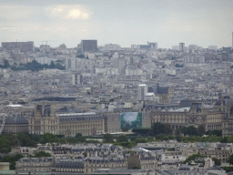 The Jardin du Carrousel garden and the Louvre Museum, viewed from the Second Floor of the Eiffel Tower