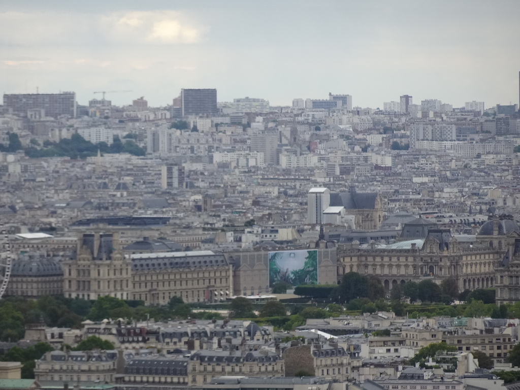 The Jardin du Carrousel garden and the Louvre Museum, viewed from the Second Floor of the Eiffel Tower