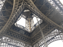 paris_3_1140 - 402 kb - 1024x768 - The First Floor and Second Floor of the Eiffel Tower, viewed from the Ground Floor The First Floor and Second Floor of the Eiffel Tower, viewed from the Ground Floor