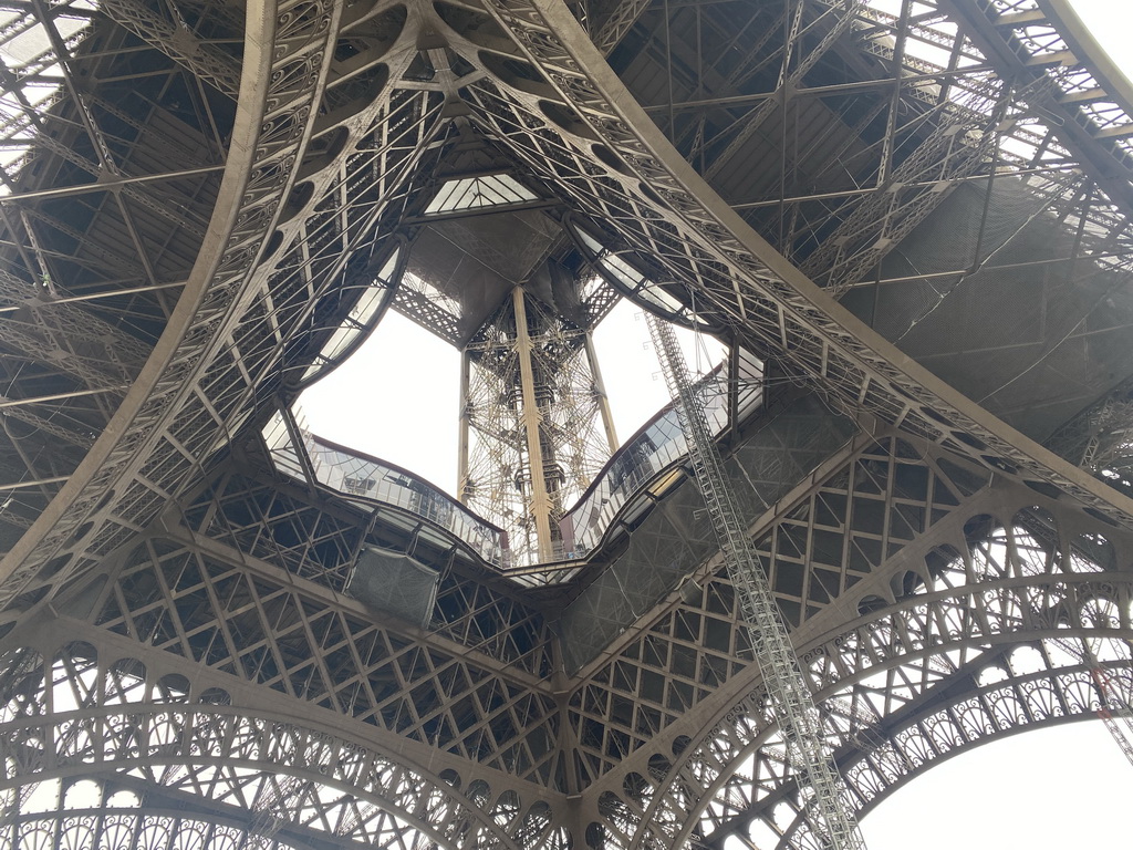 The First Floor and Second Floor of the Eiffel Tower, viewed from the Ground Floor