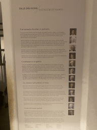 Information on the Room of Names at the Conciergerie building