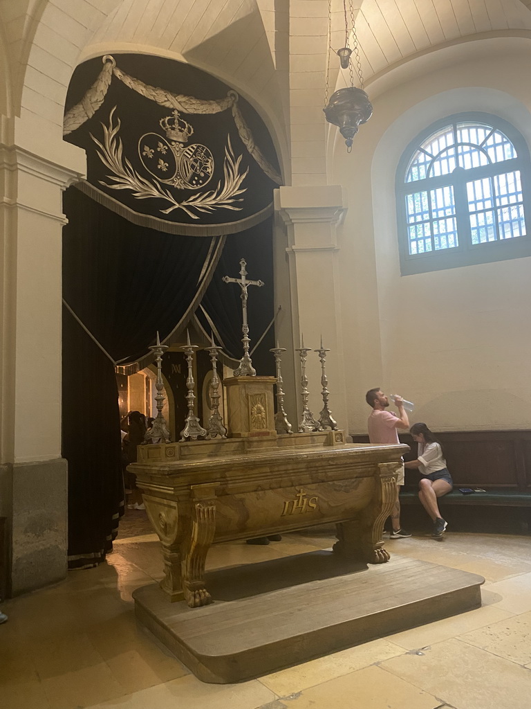 Altar of the Prisoner`s Chapel at the Conciergerie building