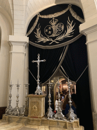 Altar of the Prisoner`s Chapel at the Conciergerie building