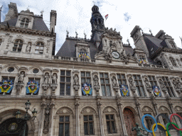 Facade of the City Hall, viewed from the Place de l`Hôtel de Ville square