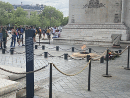 The Tomb of the Unknown Soldier under the Arc de Triomphe at the Place Charles de Gaulle square