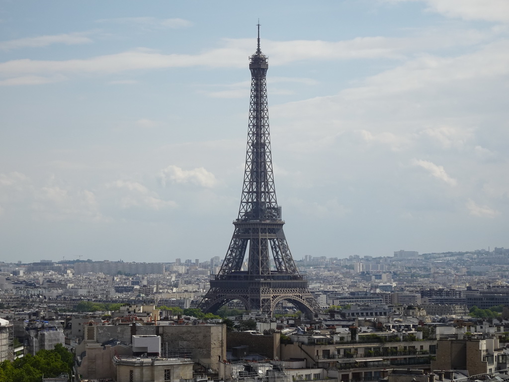 The Eiffel Tower, viewed from the roof of the Arc de Triomphe
