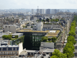 Buildings inbetween the Rue La Perouse and Avenue Kléber streets, viewed from the roof of the Arc de Triomphe