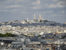 The Montmartre hill with the Basilique du Sacré-Coeur church, viewed from the roof of the Arc de Triomphe