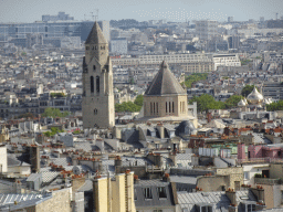 The Saint-Pierre-de-Chaillot Church and the Cathédrale de la Sainte-Trinité de Paris cathedral, viewed from the roof of the Arc de Triomphe