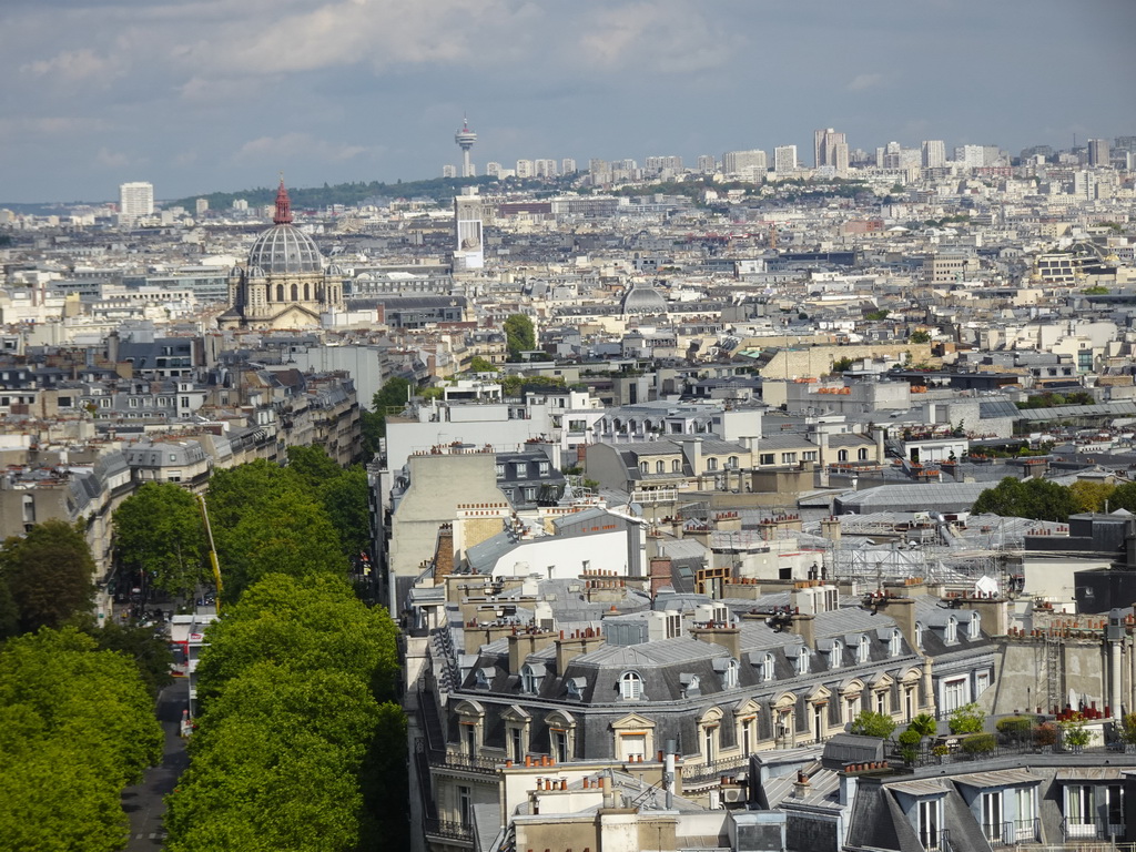 The Avenue de Friedland and the Église Saint-Augustin church, viewed from the roof of the Arc de Triomphe