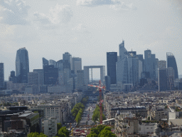 The Avenue de la Grande Armée and the La Défense district with the Grande Arche de la Défense building, viewed from the roof of the Arc de Triomphe
