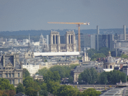 The Cathedral Notre Dame de Paris, viewed from the roof of the Arc de Triomphe