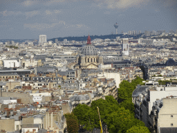 The Église Saint-Augustin church and the Tour Hertzienne TDF Site Romainville tower, viewed from the roof of the Arc de Triomphe