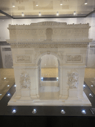 Scale model of the Arc de Triomphe at the museum inside the Arc de Triomphe