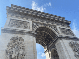 The east facade of the Arc de Triomphe, viewed from the Place Charles de Gaulle square