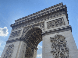 The east facade of the Arc de Triomphe, viewed from the Place Charles de Gaulle square