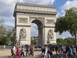 The west side of the Arc de Triomphe, viewed from the Place Charles de Gaulle square