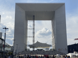 Front of the Grande Arche de la Défense building at the Parvis de la Défense square