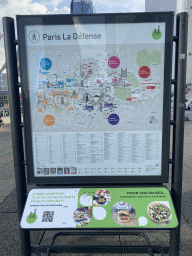 Map of the La Défense district at the Parvis de la Défense square