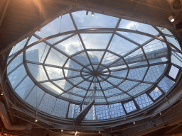 Glass ceiling of the Westfield Les 4 Temps shopping mall, viewed from the Third Floor