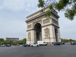 Northeast side of the Arc de Triomphe at the Place Charles de Gaulle square