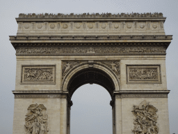 The east facade of the Arc de Triomphe, viewed from the Avenue des Champs-Élysées