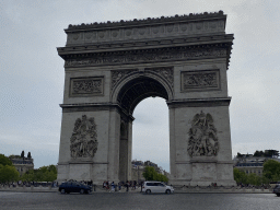 The west side of the Arc de Triomphe at the Place Charles de Gaulle square