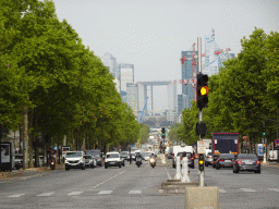 The Avenue de la Grande Armée and the La Défense district with the Grande Arche de la Défense building, viewed from the Place Charles de Gaulle square