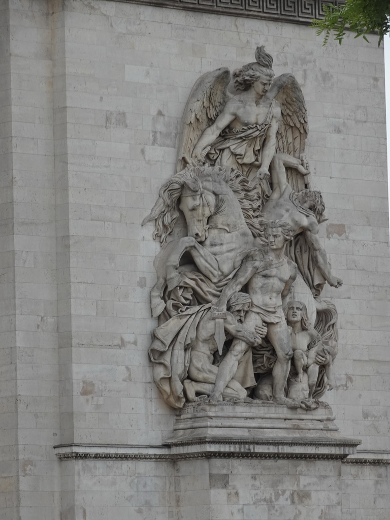 Relief `La Résistance de 1814` at the southwest side of the Arc de Triomphe, viewed from the Avenue Carnot