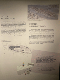 Information on `Lutetia, a military town` at the Archaeological Crypt of the Île de la Cité