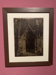 Old photograph of a gate of the Cathedral Notre Dame de Paris by Joseph-Philibert Girault de Prangey at the Archaeological Crypt of the Île de la Cité