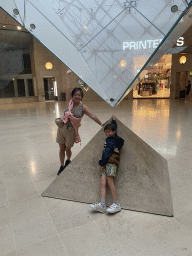 Miaomiao and Max at the Louvre Inverted Pyramid at the Lower Floor of the Carrousel du Louvre shopping mall