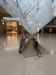 Miaomiao and Max at the Louvre Inverted Pyramid at the Lower Floor of the Carrousel du Louvre shopping mall