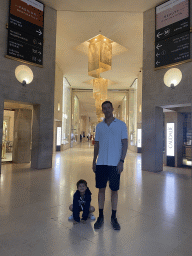 Tim and Max in front of the Allée de Rivoli street at the Lower Floor of the Carrousel du Louvre shopping mall