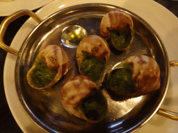 Snails at the L`Escargot Montorgueil restaurant
