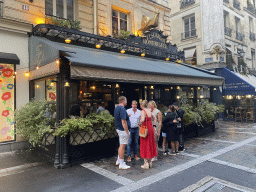 Front of the L`Escargot Montorgueil restaurant at the Rue Montorgueil street