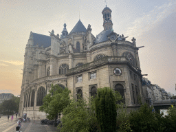 East side of the Église Saint-Eustache church at the Rue Rambuteau street