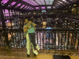 Miaomiao and Max at the third floor of the Grande Galerie de l`Évolution museum, with a view on the first floor