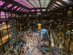 Interior of the first floor of the Grande Galerie de l`Évolution museum, viewed from the third floor