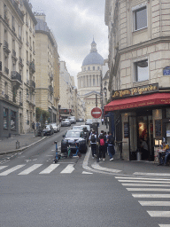 The Rue des Carmes and Rue Vallette streets and the north side of the Panthéon, viewed from the crossing with the Rue des Écoles street