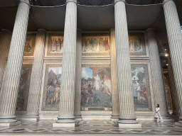 Paintings at the north side of the nave of the Panthéon