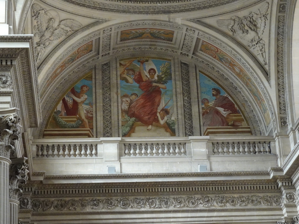 Painting above the entrance gate at the nave of the Panthéon