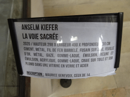 Explanation on the piece of art `La Vois Sacrée` by Anselm Kiefer at the north transept of the Panthéon