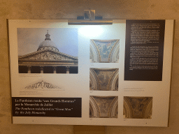 Information on the Panthéon rededicated to `Great Men` by the July Monarchy at the Crypt of the Panthéon